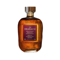 Bottle of Hearach Oloroso Cask single malt Scotch whisky on a white background