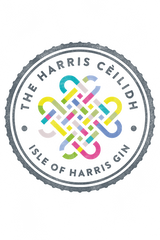 Multi coloured Celtic pattern stamped logo