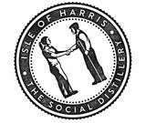 A black and white stamp style Isle of harris logo